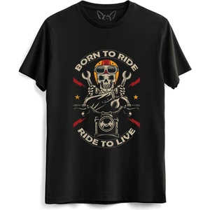 Alfa Tshirt Motorcycle Rider Çocuk Siyah Tshirt
