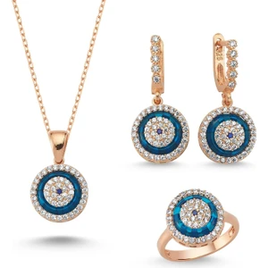 Mavi Nazarlık Rose Set