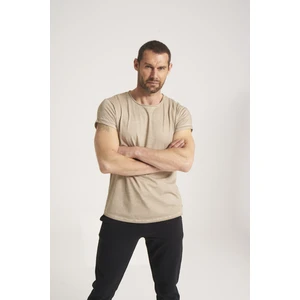 Yüksek Kalite %100 Pamuk Kumaş Arkası Uzun Erkek Tişört, Regular Fit Yağ Yıkama (Dirty Oil) Sand Tshirt NEWCES-5000-SA