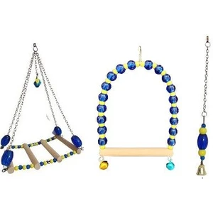 Muhabbet Kuşları  İçin Kuş Oyuncağı 3 Parça Oyuncak Seti