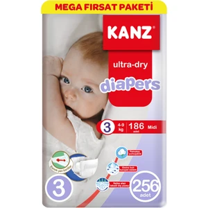 3 Numara Bebek Bezi 256'LI