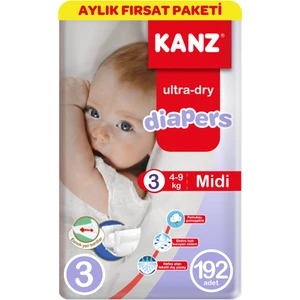 3 Numara Bebek Bezi 192'LI