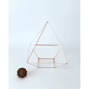 Dekoratif Teraryum Geometrik Cam Fanus