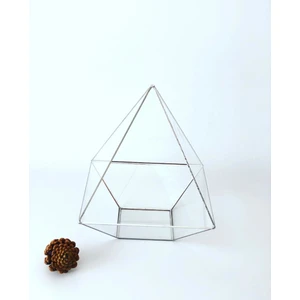 Dekoratif Teraryum Geometrik Cam Fanus