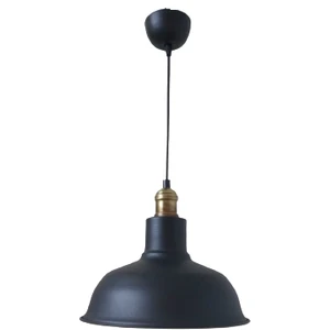 Rys Tasarım Rys Retro Metal Siyah Dekoratif Eskitme Duylu Kafe Siyah Içi Siyah Mutfak Avize Çap:30 cm