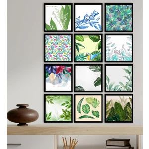 Bk Gift 12 Parça Çerçeve Görünümlü Ahşap Tablo Seti (55X75CM)-5