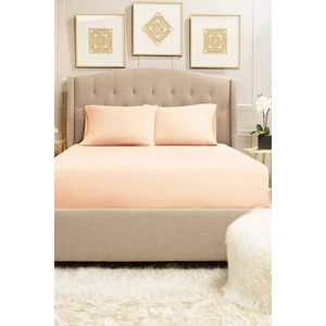 Lady Moda Çift Kişilik %100 Pamuklu Penye Lastikli Çarşaf | Pudra