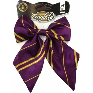 Köpekler Için Papyon Mor Sarı Çizgili 12 cm
