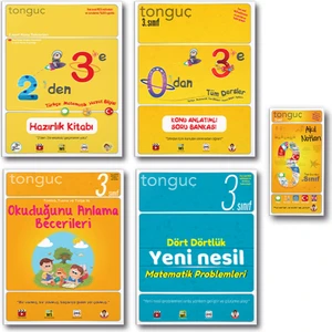 Tonguç Akademi 3. Sınıf 2'den 3'e Hazırlık Seti Konu Anlatımlı Soru Bankası Akıl Notları Full Set 2021 - 5 Kitap