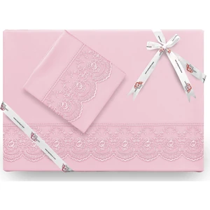 Çeyiz Diyarı Fransız Dantelli Kure Çeyizlik Nevresim Takımı Pudra