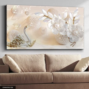 Evine Moda Incili Kuğu Kanvas - Canvas Tablo