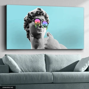 Evine Moda Gözlüklü Heykel Kanvas - Canvas Tablo