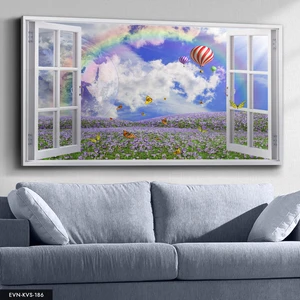 Evine Moda Doğaya Açılan Pencere Kanvas - Canvas Tablo