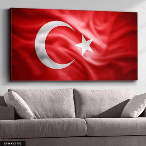 Evine Moda Türk Bayrağı Kanvas - Canvas Tablo