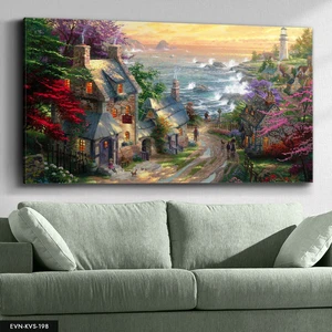 Evine Moda Thomas Kinkade Yağlı Boya Görünümlü Kanvas - Canvas Tablo