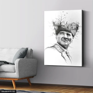 Evine Moda Mustafa Kemal Atatürk Kanvas - Canvas Tablo