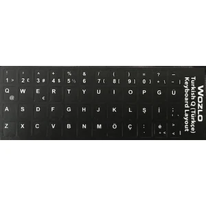 Türkçe Q Klavye Etiketi Laptop Pc Sticker
