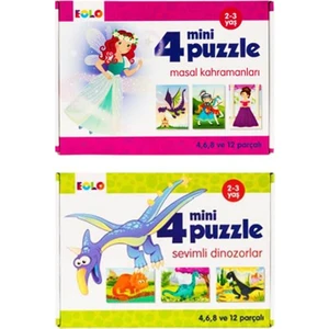 Eolo 2 Yaş Masal Kahramanları ve Dinozorlar Puzzle Set