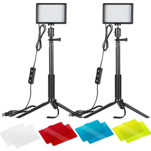 2'li Paket Ayarlanabilir 5600K USB LED Video Işığı (Yurt Dışından)