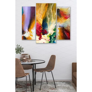Düş Duvarı 3 Parça Modern Desenli Mdf Duvar Tablosu