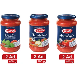 Basilico Sos 400 gr x 2 + Napoletana Sos 400 gr x 2 + Arrabbiata 400 gr x 2