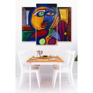 Düş Duvarı 3 Parça Modern Stil Renkli Mdf Duvar Tablosu