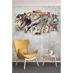 Düş Duvarı 5 Parça Modern Desenli Mdf Duvar Tablosu