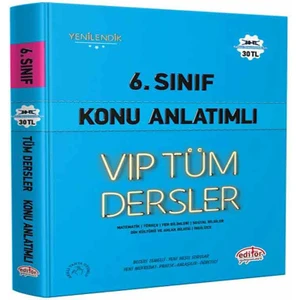 Editör Yayınları 6. Sınıf Vıp Tüm Dersler Konu Anlatımlı Mavi Kitap