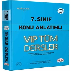 Editör Yayınları 7. Sınıf Vıp Tüm Dersler Konu Anlatımlı Mavi Kitap