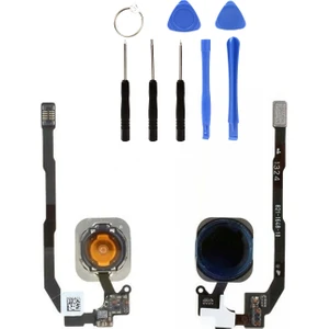 Telefon Kulübesi IPhone 5s Uyumlu Home Tuş Bordu + Tamir Seti Gümüş