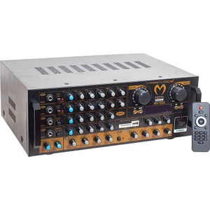MV-1232 2*80W USB/SD/Bt Uk-Balans 4 Mik Giriş-4 Hop Çıkışlı Stereo Küp Mixer Trafosuz Anfi