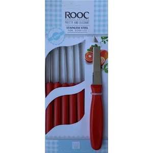 Liber Pazarlama Rooc Kırmızı Meyve Bıçağı 6'lı