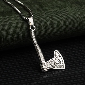 Viking Valknut Iskandinav Savaşçı Çelik Kolye