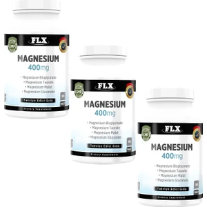 Magnezyum Magnesium Elementleri Complex 400 Mg 3 Kutu 90 Tablet