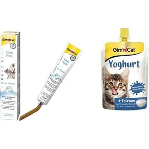 Kitten Paste Calsium Yavru Kediler Için Vitamin Macunu 50 gr + Gimcat Yoğurt 150 Gr.