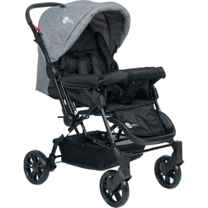 4 Baby Olympus Siyah Çift Yönlü Bebek Arabası Gri