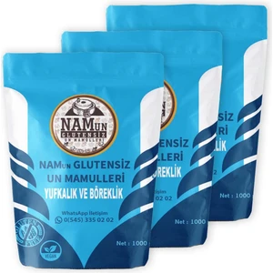 3'lü Paket Glutensiz Yufkalık ve Böreklik Un Taş Değirmen 1 kg