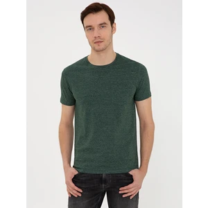 Koyu Yeşil Bisiklet Yaka T-Shirt 50240270-VR079