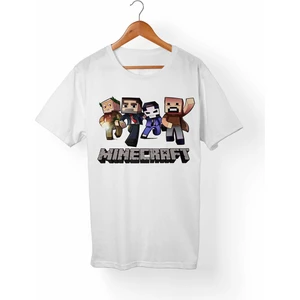 Minecraft Çocuk Beyaz Tişört