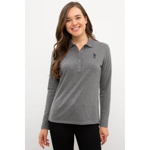 U.S. Polo Assn. Kadın Antrasit Melanj Sweatshirt Basic 50228465-VR081