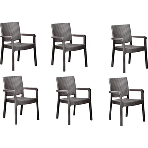 Troya Rattan Koltuk Kahverengi | 6'lı Set