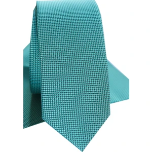 Erkek Mint Yeşili Armüllü Kuşgözü Desenli Dar Mendilli Kravat