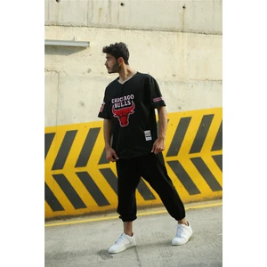 Oversize Siyah Beyzbol Forması Chicago Bulls