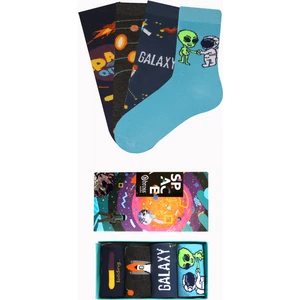Space Collection Kutulu 4'lü Çocuk Çorabı 1
