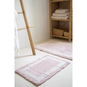 Liberte 2’li Takım Banyo Paspası %100 Pamuk 40x60 + 60x90 Pembe
