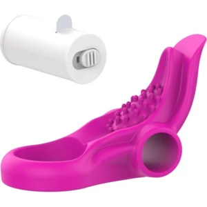 Pretty Love Protection Silicone Tongue Güçlü Titreşimli Penis Halkası