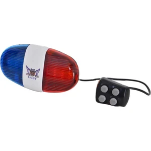 Rectus Bisiklet Korna 4 Farklı Ses+6 Farklı LED Işık+Polis Sireni