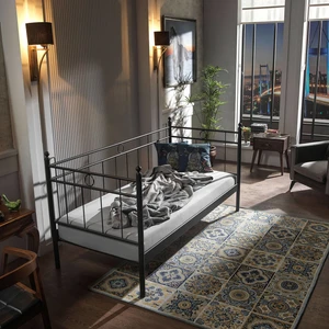 Alpas Daybed Tek Kişilik Sedir Divan Metal Karyola 90x200