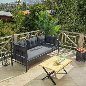 Lalas Metal Sofa Sedir Bahçe Koltuğu 90 x 200 cm