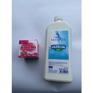 Sıvı Vazelin ile Multiplus Doğal Katı Renkli Gül Kokulu Pembe Vazelin 80 ml hediye